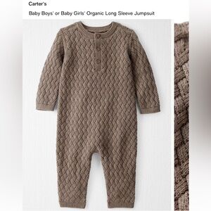 Carters Baby Boys' or Baby Girls' Organic Long Sleeve Jumpsuit